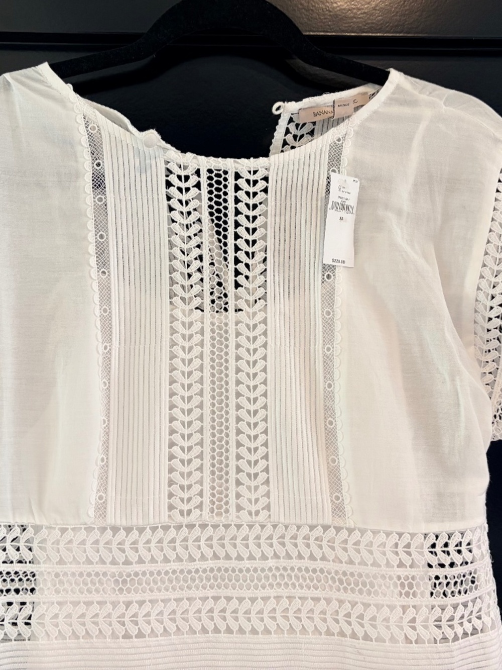 Long white eyelet dress